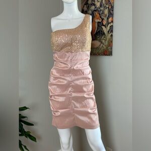 XOXO Pink/Gold Sequins Party Dress Size 11